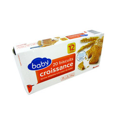 Auchan baby biscuits croissance x20 -150g des 12mois