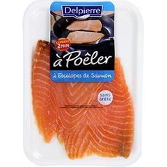 Escalopes de saumon sans arete a poeler