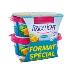 Bridelight beurre doux 15% matiere grasse 2x250 