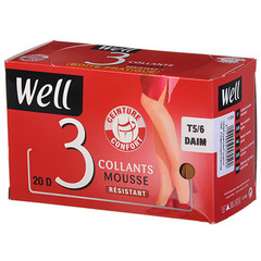 3 Collants mousse resistants WELL, taille 5/6, daim