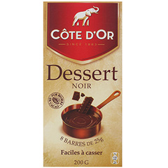 Chocolat noir Cote d'Or Dessert tablette 200g