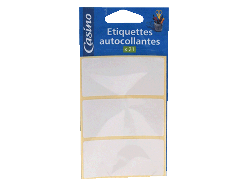 Etiquettes blanches (34x75 mm)