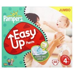 Couches Pampers Easy Up T4 8-15kg Jumbo pack x60