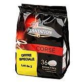 Café corsé Plantation 36 dosettes lot de 2x250g