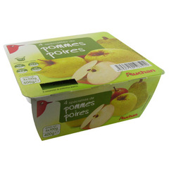 Auchan specialite de fruits pomme poire 4x100g