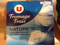 Fromage frais au lait pasteurise sous creme fouettee U, 10,4%MG, 8x100g
