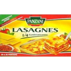 Panzani, Lasagnes 1/4 gastronome, pates alimentaires de qualite superieur, environ 24 plaques, la boite,1Kg