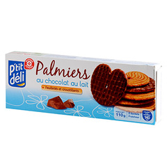 Biscuit P'tit Deli Palmiers Chocolat au lait 110g