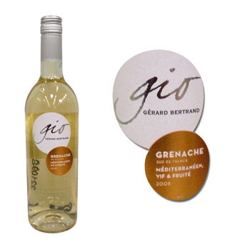 Vin de Pays d'OC blanc Gio Grenache, bouteille de 75cl