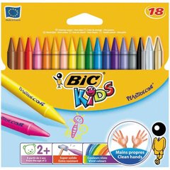 18 Craies de coloriage rondes Platidecor BIC Kids, coloris assortis