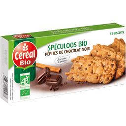 Céréal bio, Spéculoos aux pépites de chocolat noir BIO, la boite de 12 biscuits - 125 g