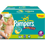 Pampers - 81261446 - Baby Dry Couches - Taille 4+ Maxi + (9-20 Kg) - Megapack X 104 Couches