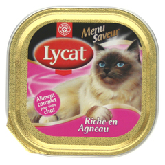 Patee chats menu saveur Lycat Agneau 100g