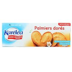 Palmiers dorés sans sucres ajoutés KARELEA, 12 biscuits, 100g