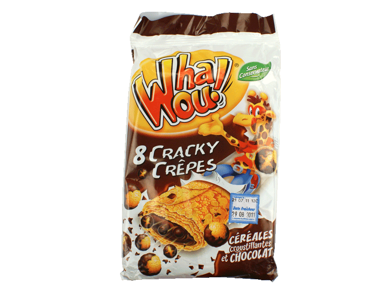 8 crepes cracky Whaou! cereales croustillantes et chocolat 1 x 256g