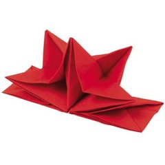 Serviettes papier prepliees etoiles rouge