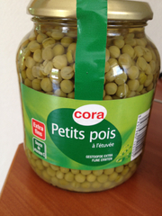 Cora petits pois extra fins 72cl 445g