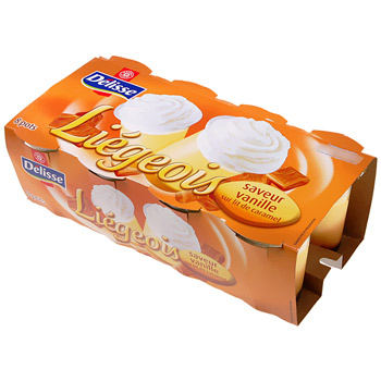 Liegeois Delisse desserts lacte saveur vanille caramel 8 x 100g