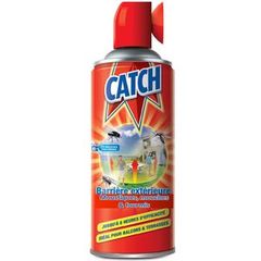 Catch, Barrière extérieure anti moustiques mouches et fourmis, l'aérosol de 400 ml