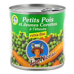 Petits pois carottes extra fins Jean Nicolas 1/2 265g