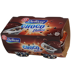 Creme dessert Delisse Choco Billes bicompartiment 4x117g