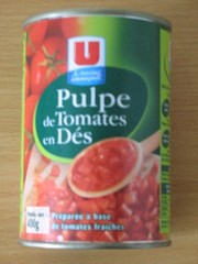 Pulpe de tomates en des U