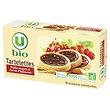 Tartelettes biologique fruits rouges et farine d' épeautre U BIO, 125g