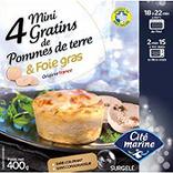 Mini gratin pomme de terre foie gras CITE MARINE, 4X100g