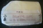 Beurre de baratte salé au sel fin de Guérande lait pasteurisé 78% de MG, 250g