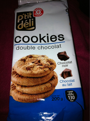 Biscuits P'tit Deli Cookies Premium Double chocolat 200g