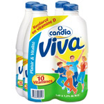 Candia, Viva - Lait vitamine sterilise UHT, le pack de 6x1.5l - 9l