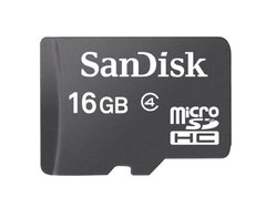 Carte mémoire Micro SDHC 16 GB + Adaptateur