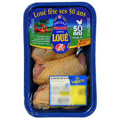Hauts de cuisse poulet Loue 430g x3