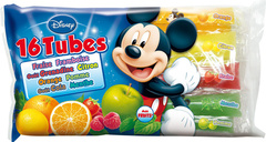 Disney, Tubes glaces a l'eau, aux fruits, 8 parfums, les 16 tubes de 40ml