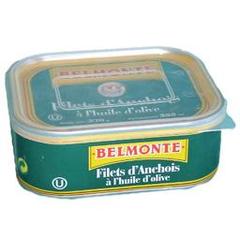 Bel Monte, Filets d'anchois a l'huile d'olive, la boite de 370g