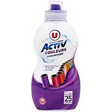 Lessive liquide concentree pour couleurs U, 25 doses, 94cl