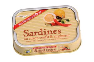 Les Mouettes d'Arvor Sardines au Citron Confit et Piment à l'Huile d'Olive 115 g - 
