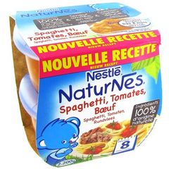 Petits pots Naturnes spaghetti Des 8 mois tomate boeuf 2x200g