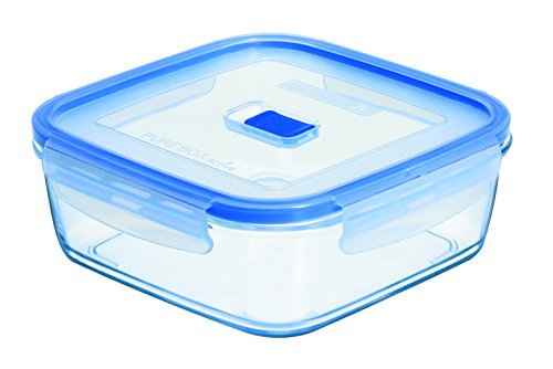 Boîte carrée pure box active LUMINARC, en verre trempé, 122cl, aveccouvercle