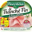Jambon tranché fin dégustation sans couenne FLEURY MICHON, 2X4tranches, 240g