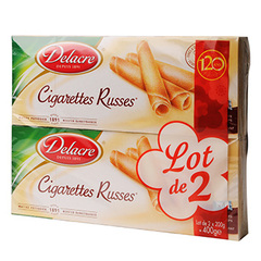 Biscuits cigarettes Delacre Russes 2x200g