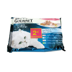 Gourmet, Perle - Les Duos de la Mer pour chats, les 4 sachets de 85 g