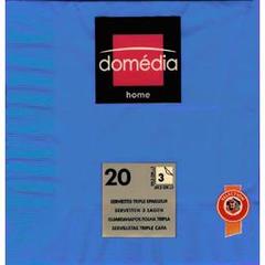 Domedia, Home - Serviettes unies 3 epaisseurs bleu 39,5 x 39,5 cm, le paquet de 20