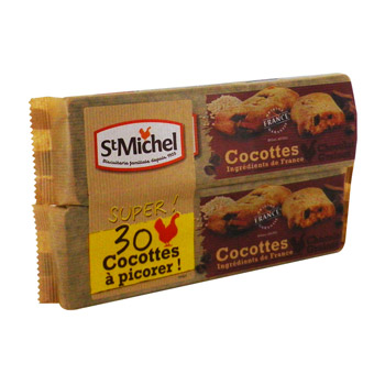 Biscuits Cocottes chocolat/graines SAINT MICHEL 2X140g