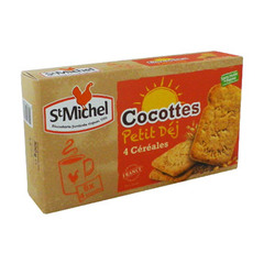 Biscuits cocottes petit dej aux 4 céréales ST MICHEL, 300g