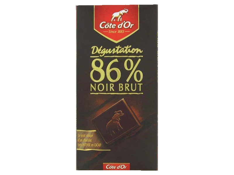 Chocolat brut Cote d'Or 86% cacao tablette 100g