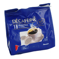 Auchan cafe decafeine dosettes x36 250g