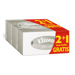 Kleenex mouchoirs ultra soft blanc boites 2x80