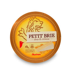 Petit Brie doux et cremeux 30.5% de matieres grasses, a base de lait de vache pasteurise