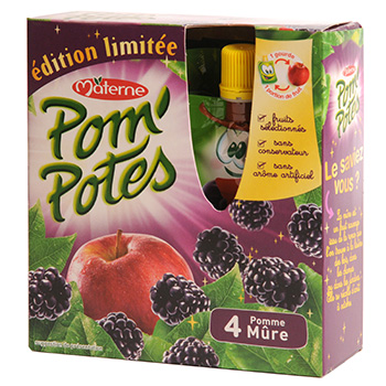 Pom'potes Materne Pomme mure Ed.limitee 4x90g